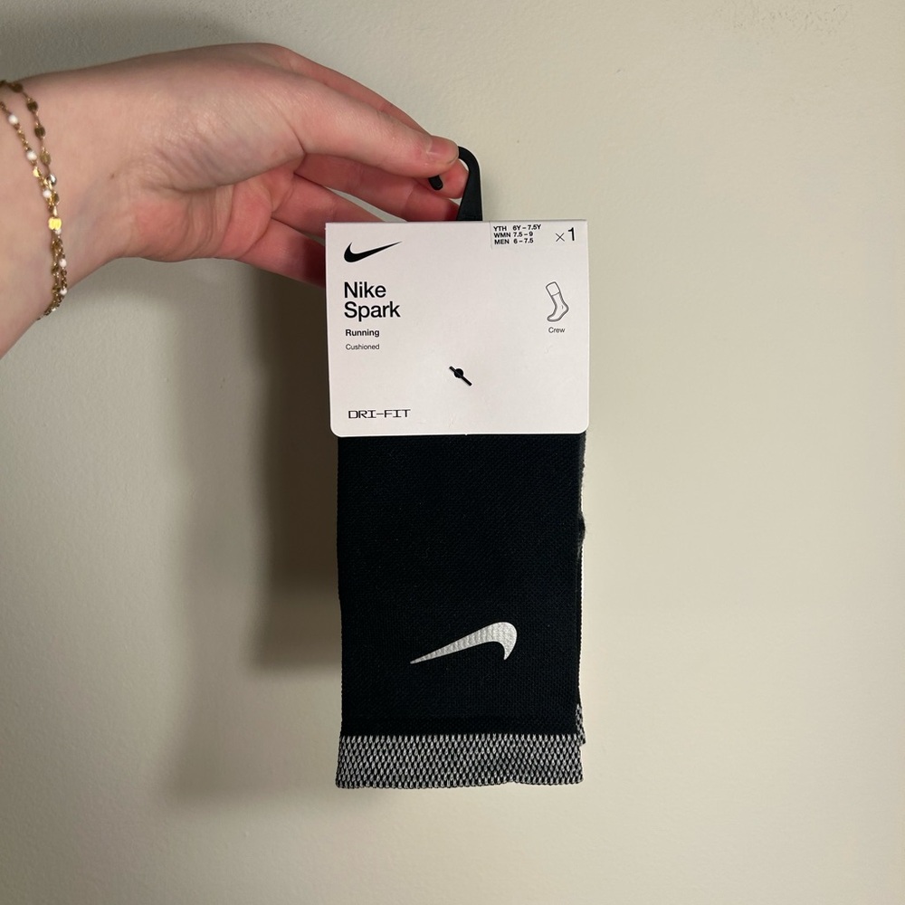 Nike Spark Black and Gray Running Socks